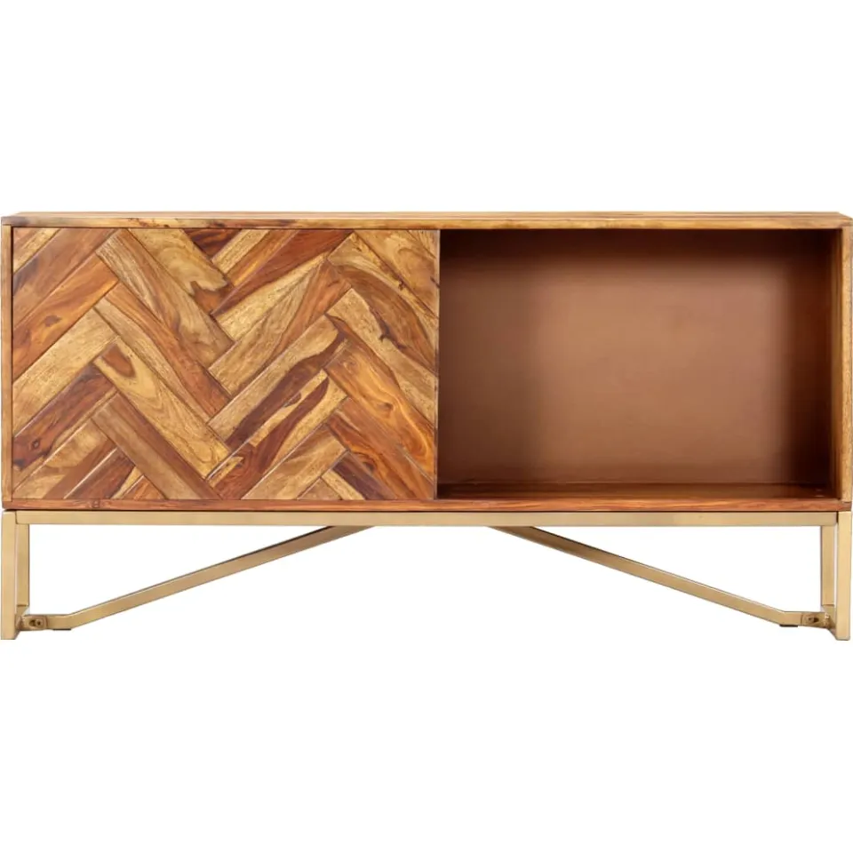 vidaXL Dressoir 118x30x60 cm massief acaciahout bruin, foto 3