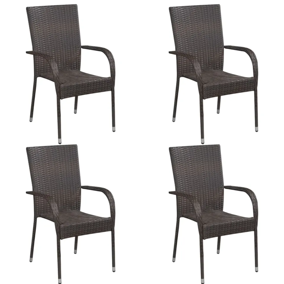 vidaXL 5-delige Tuinset poly rattan bruin, foto 3