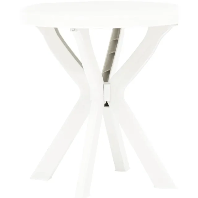 vidaXL Bistrotafel Ø70 cm kunststof wit