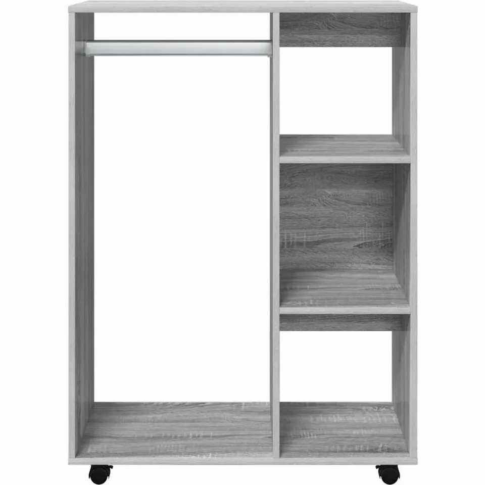 vidaXL Kledingkast 80x40x110 cm bewerkt hout grijs sonoma eikenkleurig