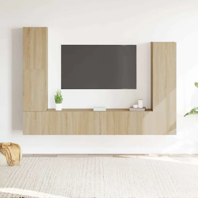 vidaXL 4-delige Tv-meubelset bewerkt hout sonoma eikenkleurig, foto 2