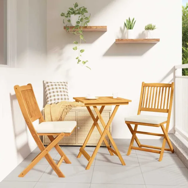 vidaXL Tuin Bistro Set 3 st Bruin Massief Acaciahout, foto 2