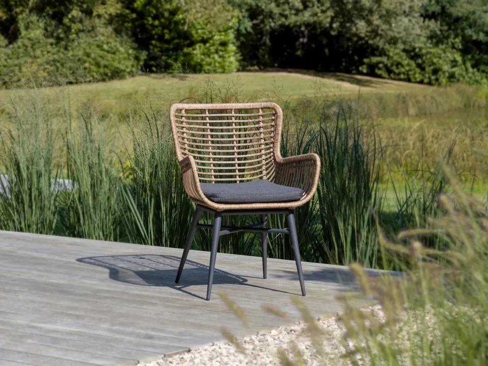 Intenso Furniture Intenso Asti/Induno Deens Ovaal 240cm dining tuinset 7-delig grijs, foto 4