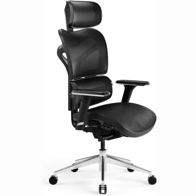 Diablo Chairs Bureaustoel V-COMMANDER - Ergonomische bureaustoel verstelbaar - Zwart