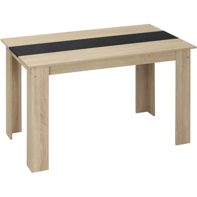 Lunpog Eettafel - Vierkant - Voor 4-6 personen - Met stevige metalen poten - Afmetingen: 120 cm (L) x 69 cm (B) x 75 cm (H) - Natuurlijke houtkleur