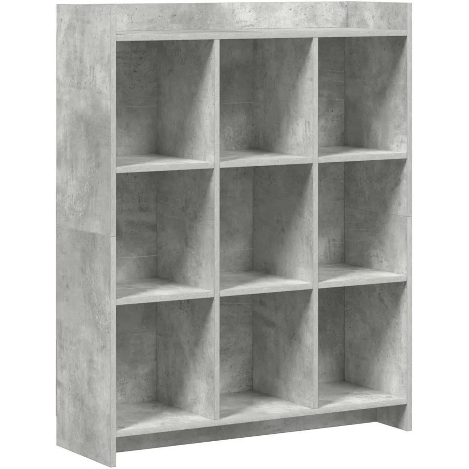vidaXL Boekenkast Concerte Grijs 87,5 x 30 x 111 cm Bewerkt hout, foto 3