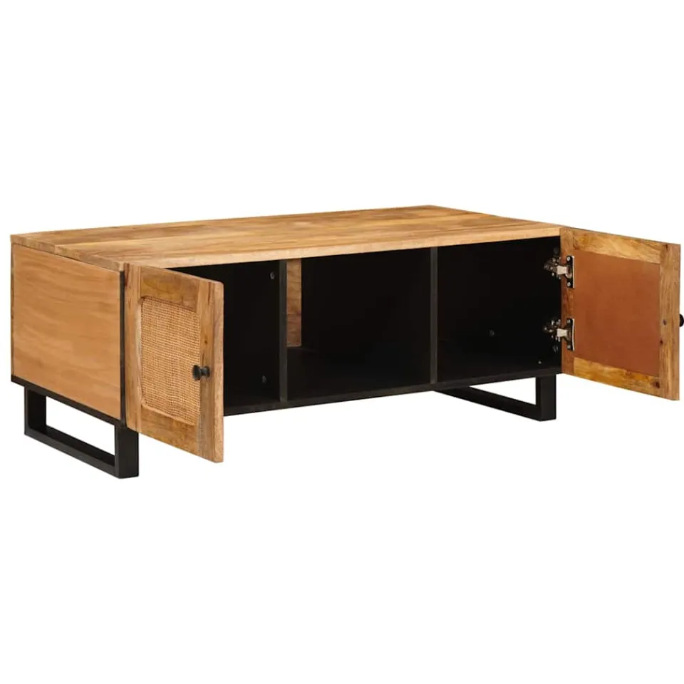 vidaXL Salontafel Artisan Eiken 100 x 54 x 40 cm Massief Mango Hout, foto 2