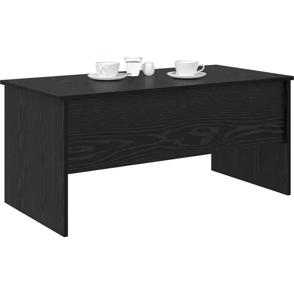vidaXL Salontafel Zwart Eiken 102 x 50,5 x 46,5 cm Bewerkt hout, foto 3