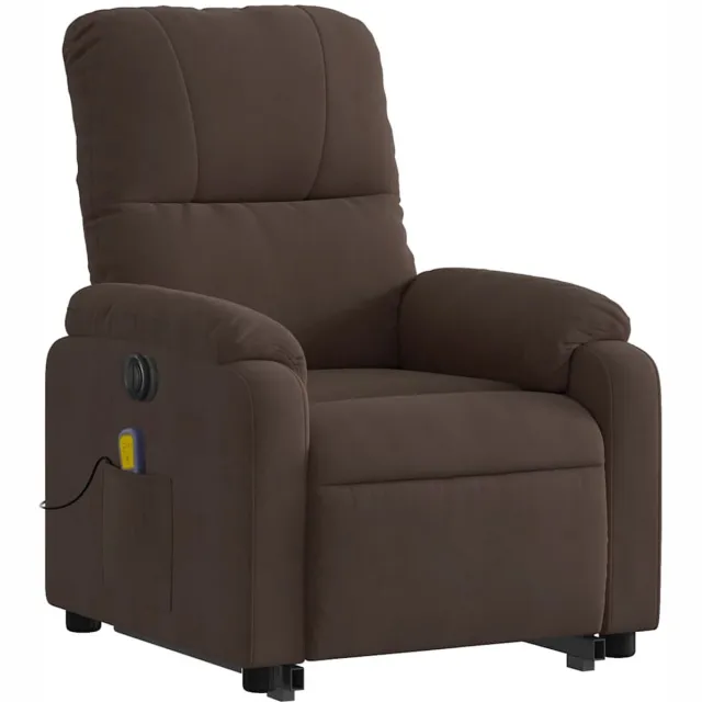 GranMaison Massagestoel - Relaxfauteuil - Zetel - Sta op stoel elektrisch - Stof - 1 persoons - Met armleuning - Zeer comfortabel - Elektrisch - Bruin