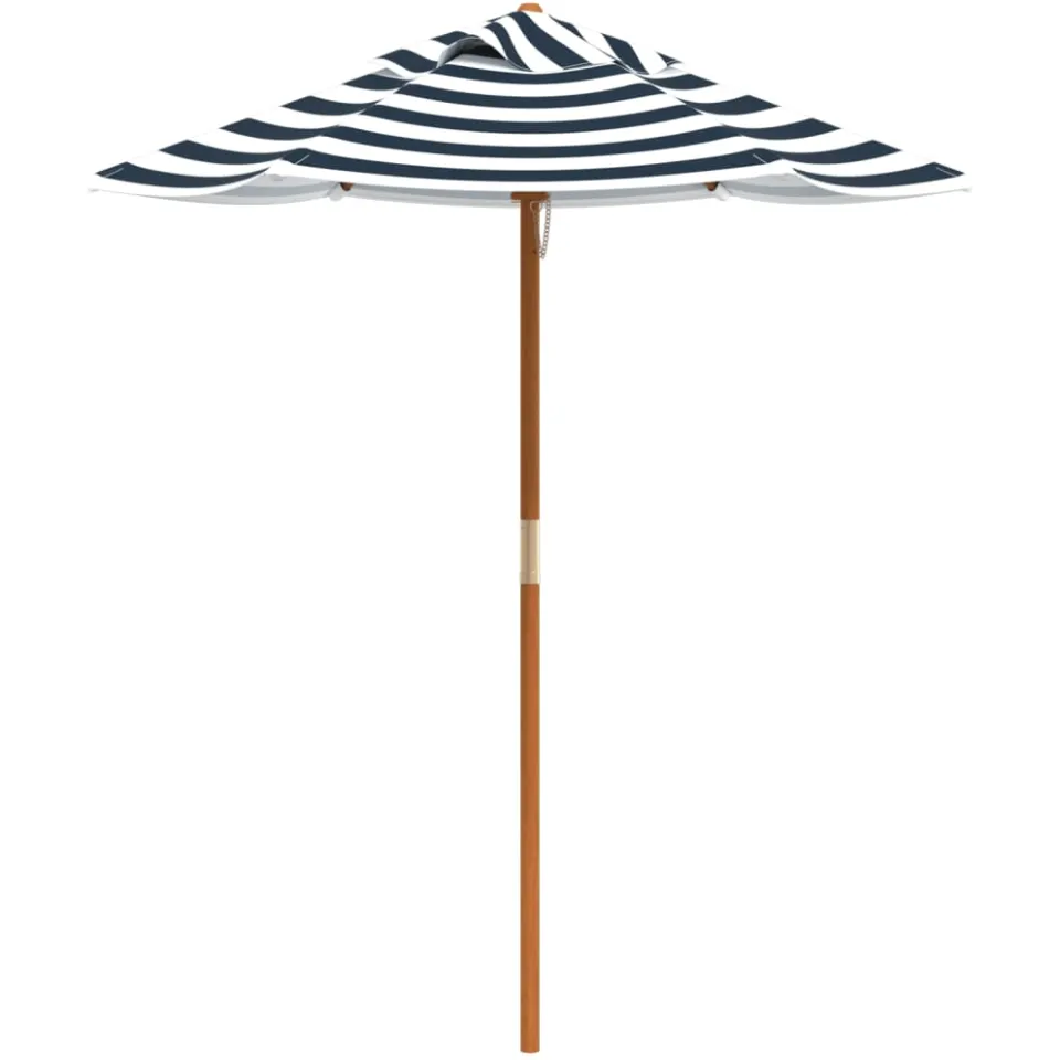 vidaXL Picknicktafel voor 4 kinderen met parasol massief vurenhout bruin, foto 3