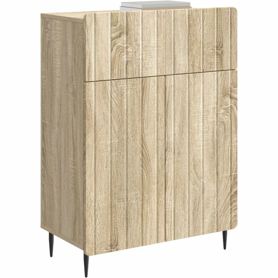 vidaXL Dressoir Sonoma Eiken 66 x 34,5 x 92 cm Bewerkt hout Bruin