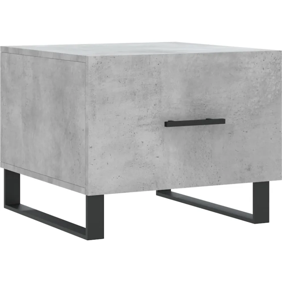 vidaXL Salontafels 2 st 50x50x40 cm bewerkt hout betongrijs grijs