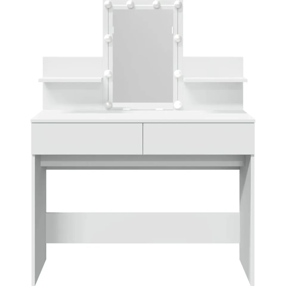 vidaXL Kaptafel met LED-verlichting 100x40x130 cm wit, foto 4