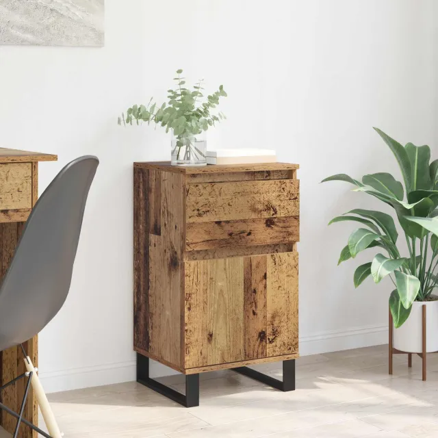vidaXL Dressoir Oud hout 35 x 40 x 70 cm Bewerkt hout Bruin