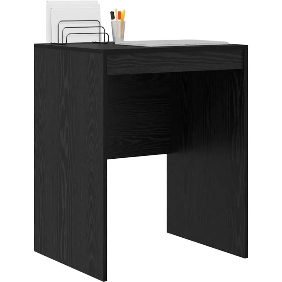 vidaXL Bureau Zwart Eiken 60 x 50 x 76 cm