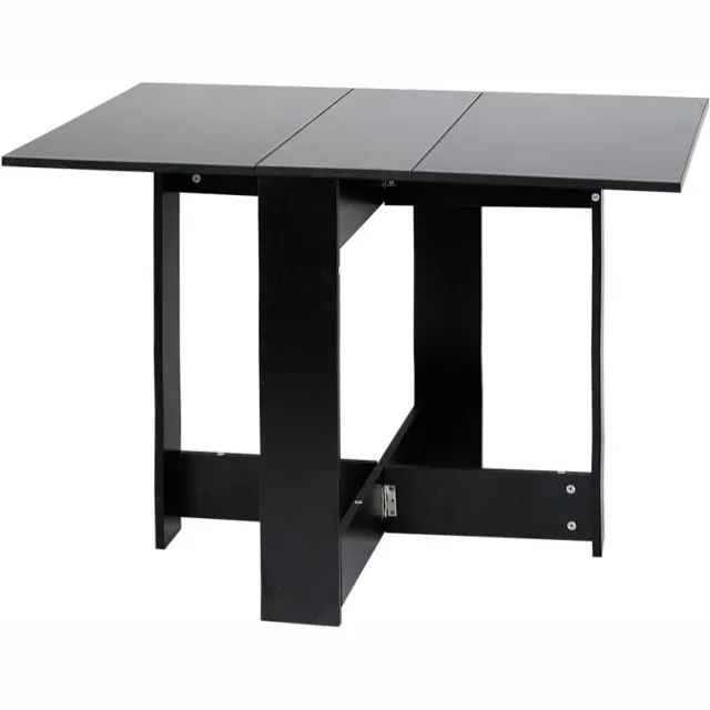 PIPIPOXER Inklapbare Tafel| Eettafel Uitschuifbaar| Opvouwbaar| 102.5*76*73cm-Zwart