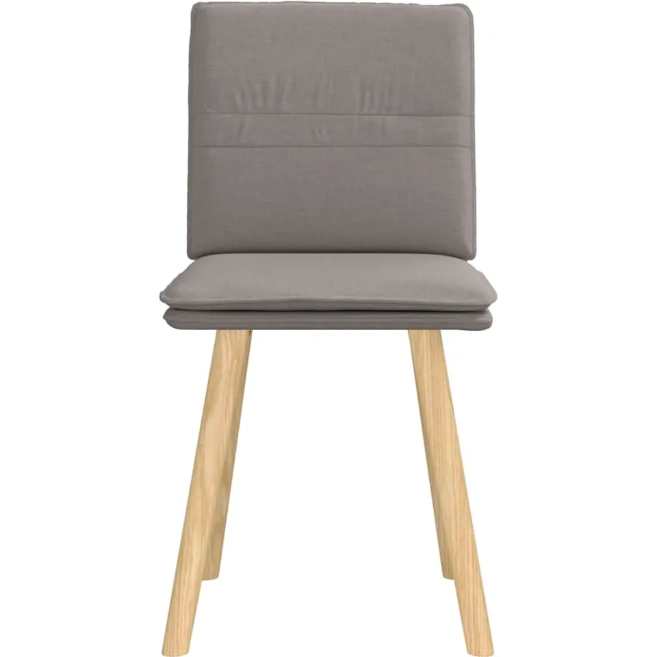 vidaXL Eetkamerstoelen draaibaar 2 st stof taupe, foto 4