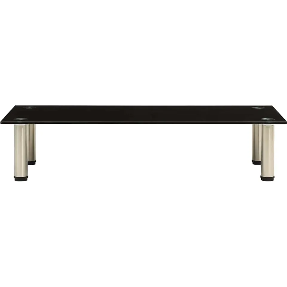 vidaXL Tv-meubel 80x35x17 cm gehard glas zwart