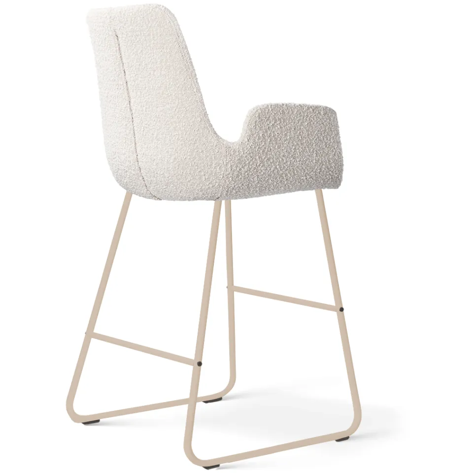 Nolon Nino-Eef barkruk bouclé beige - beige onderstel - 65 cm, foto 3