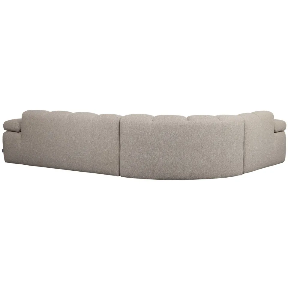 WOOOD Mojo Hoekbank Links - Ribstof - Roest Bruin - 74x310x230, foto 3