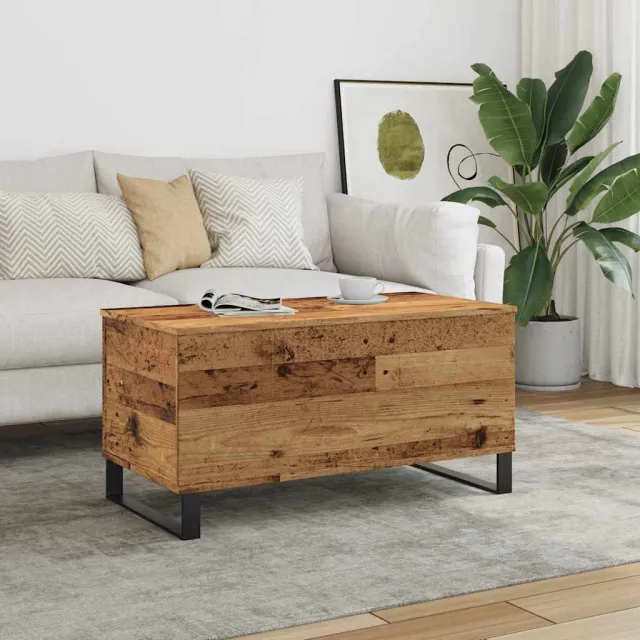 vidaXL Salontafel 90x44,5x45 cm bewerkt hout oud houtkleurig Bruin