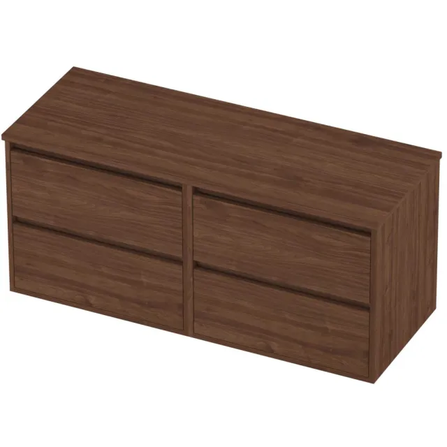 Proline Deck Badmeubelset Greeploos Symmetrisch Kader 120x46x54 cm Indian Walnut Houtlook