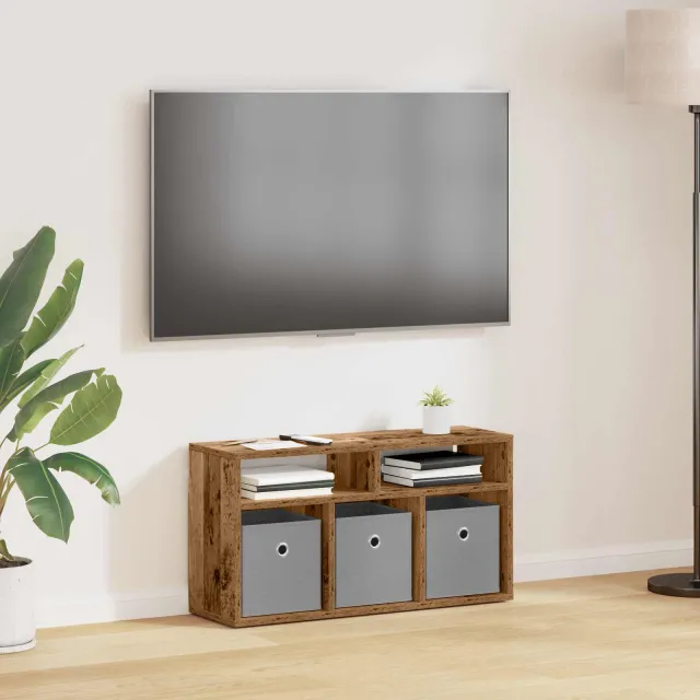 vidaXL Laagkast met lade Oudhout 72 x 22,5 x 38 cm Bruin