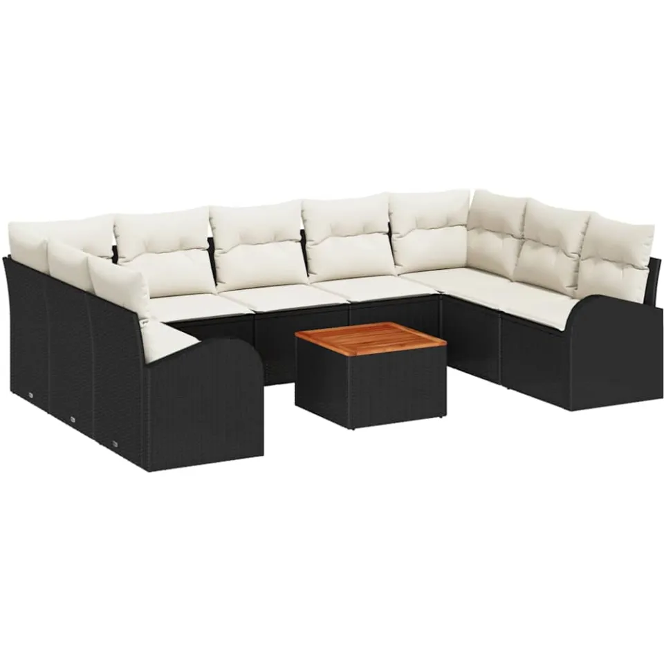 vidaXL 10 st Zwart, foto 3
