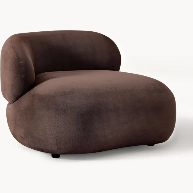 Westwing Collection Loungefauteuil Alba Bruin