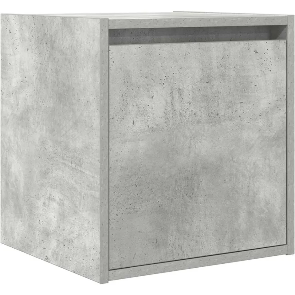 vidaXL Nachtkastjes 2 st wandgemonteerd 38x34x40 cm betongrijs grijs, foto 4