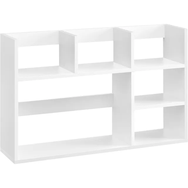 Acaza Boekenkast - Opbergkast - Boekenrek - Vakkenkast - Kinderboekenkast - 80 x 20 x 50 cm - Flexibel Plaatsbaar - Wit