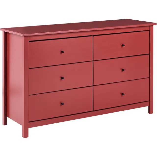 Beliani BARCALDINE - Ladekast 6 lades - Bordeauxrood - Vezelplaat