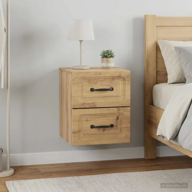 vidaXL Wandbeugel Bedkast 2 st Artisanaal eiken 34,5 x 33 x 40 cm, foto 2