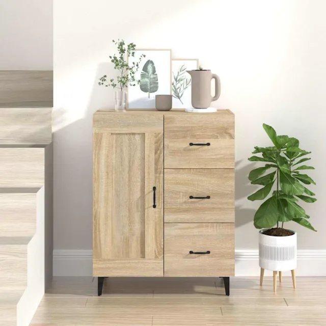 vidaXL Dressoir 69,5x34x90 cm bewerkt hout sonoma eikenkleurig, foto 2