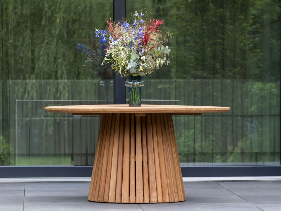 Bellagio tuinmeubelen Bellagio Santa Severina dining tuintafel ø180cm (h: 76cm) bruin, foto 3