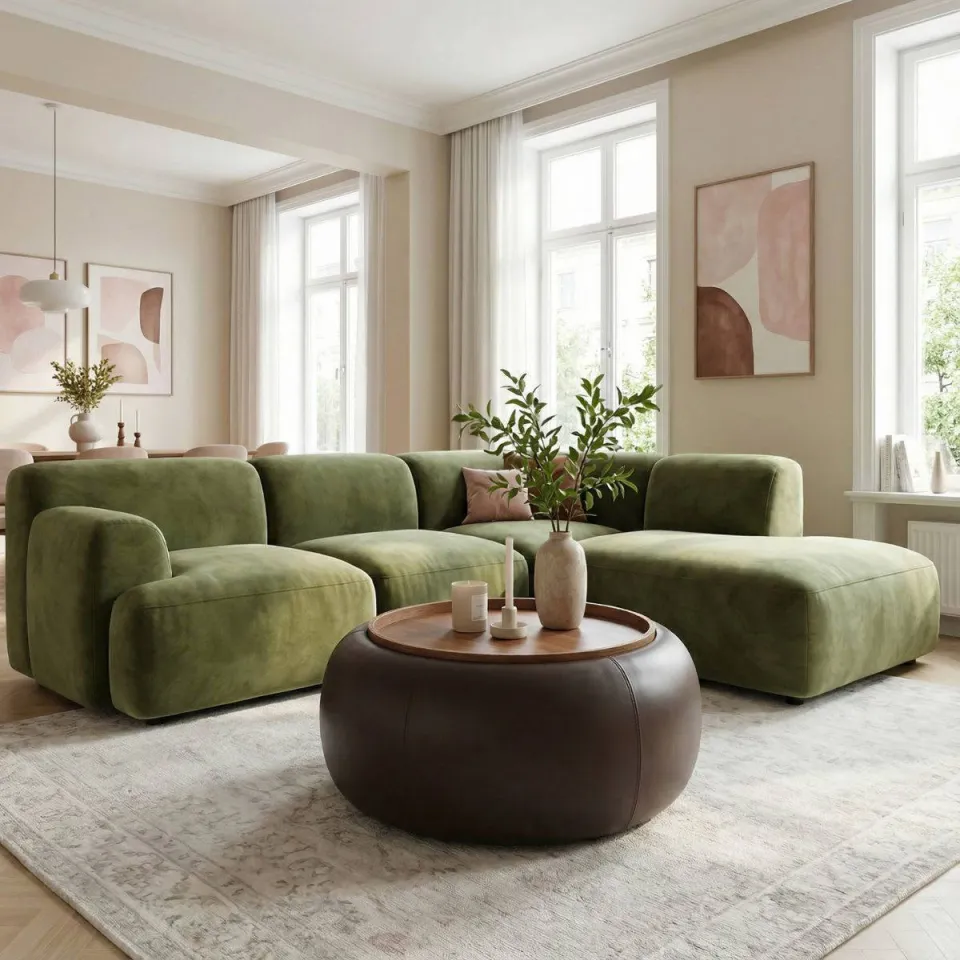 Giga Meubel Salontafel Draby - Rond Donkerbruin/Walnoot - Incl. Opbergruimte - Ø73cm, foto 4