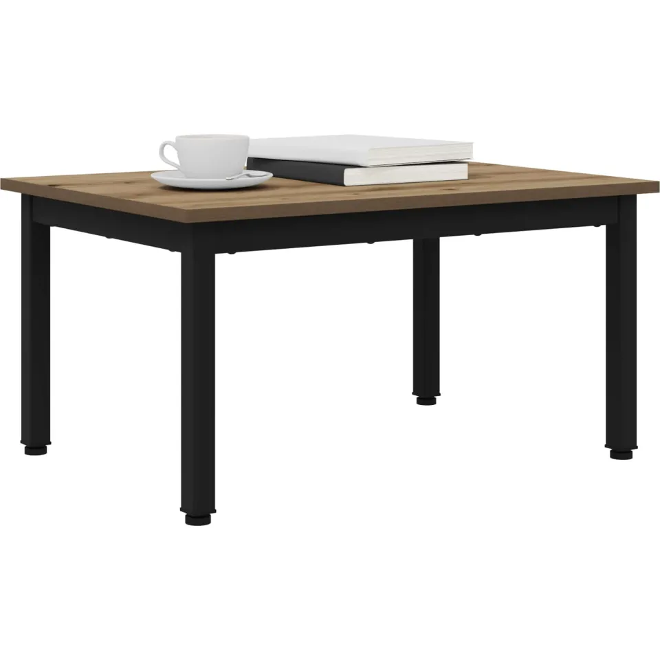 vidaXL Salontafel Artisanaal eiken 70 x 50 x 36 cm Bewerkt hout, foto 3