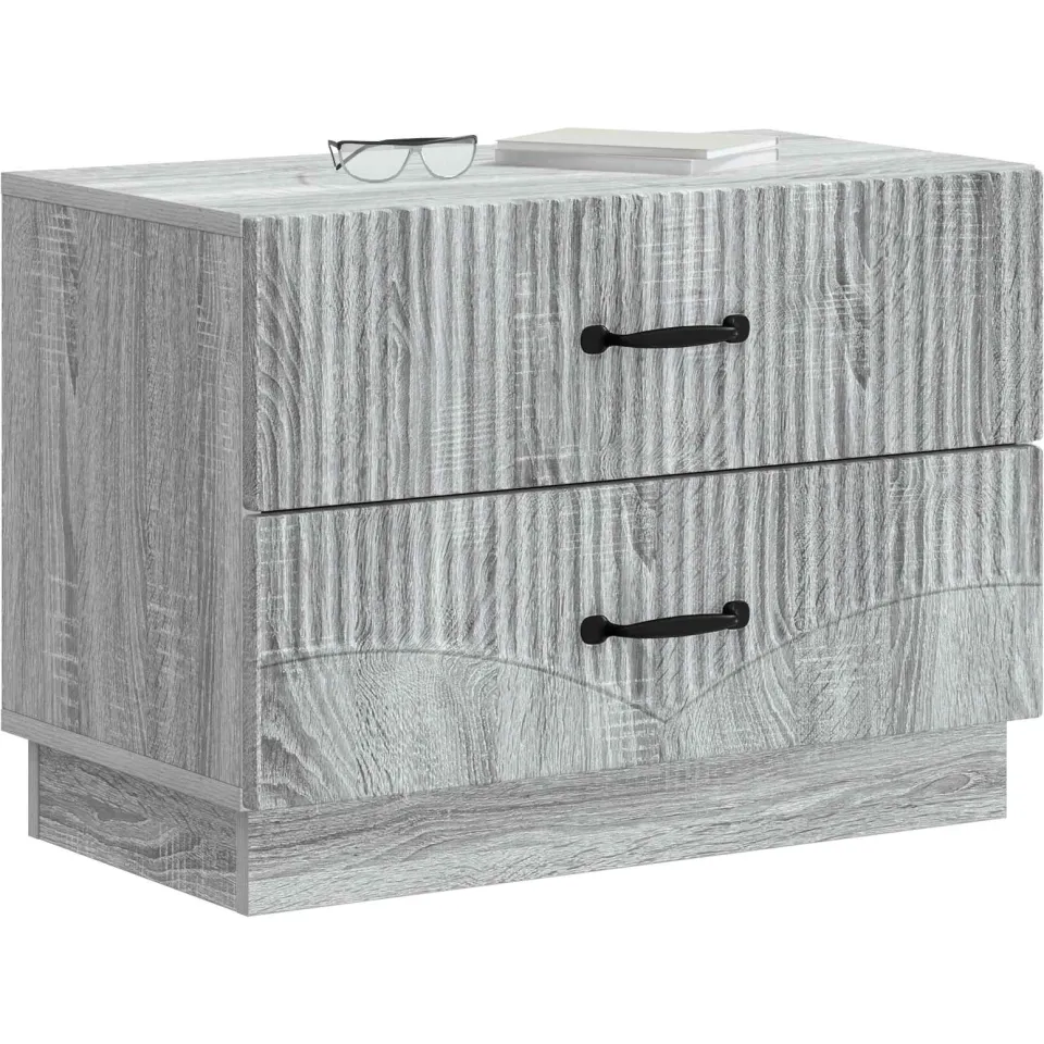 vidaXL Nachtkastje Grijs sonoma 62 x 34,5 x 44,5 cm Bewerkt hout, foto 3