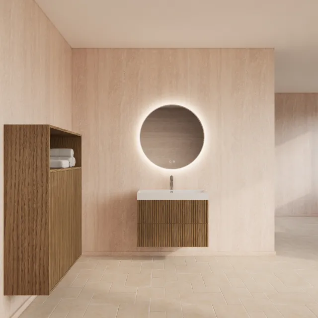 Gliss Design Badmeubelset Gliss Design Hybris Castle Brown Met Wastafel 60 cm