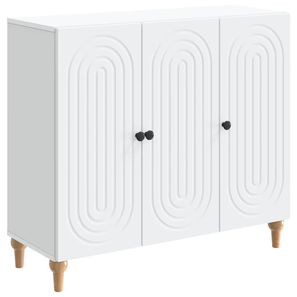 vidaXL Dressoir Wit 89 x 34,5 x 80 cm Bewerkt hout, foto 3