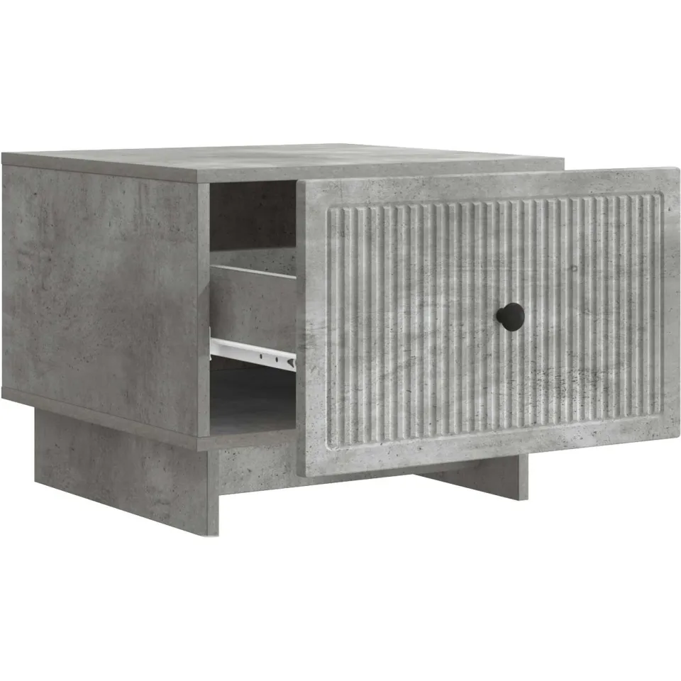 vidaXL Salontafel Betongrijs 49 x 50 x 40 cm Bewerkt hout grijs, foto 4