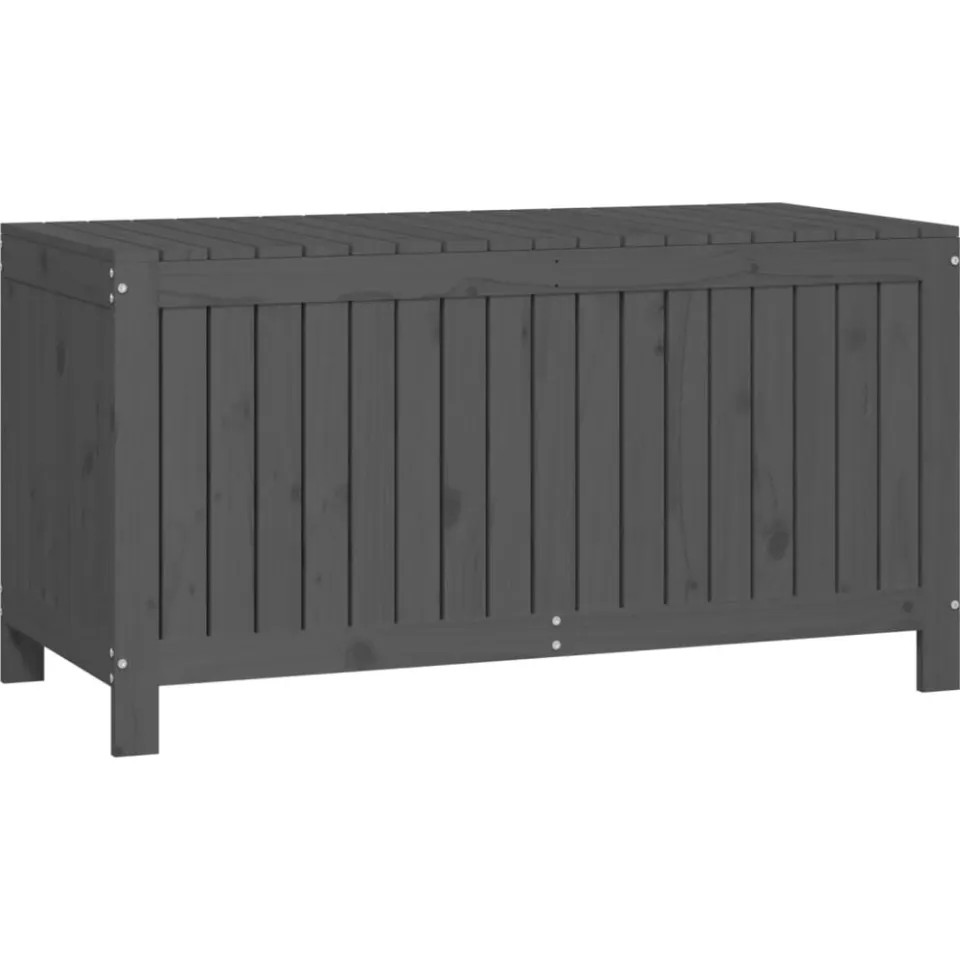 vidaXL Tuinbox 121x55x64 cm massief grenenhout grijs, foto 4
