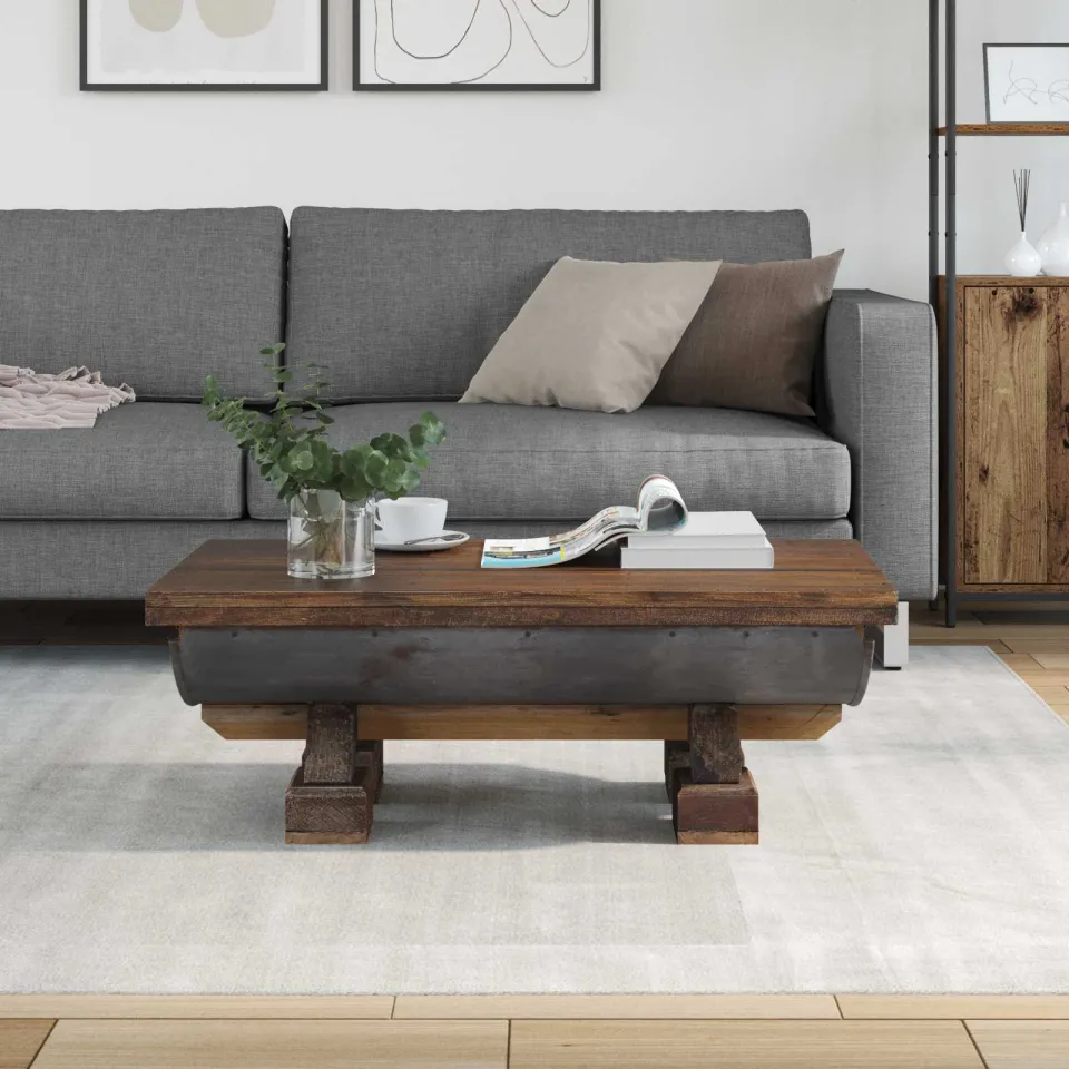 vidaXL Salontafel Naturel 90 x 50 x 35 cm Hout, foto 3