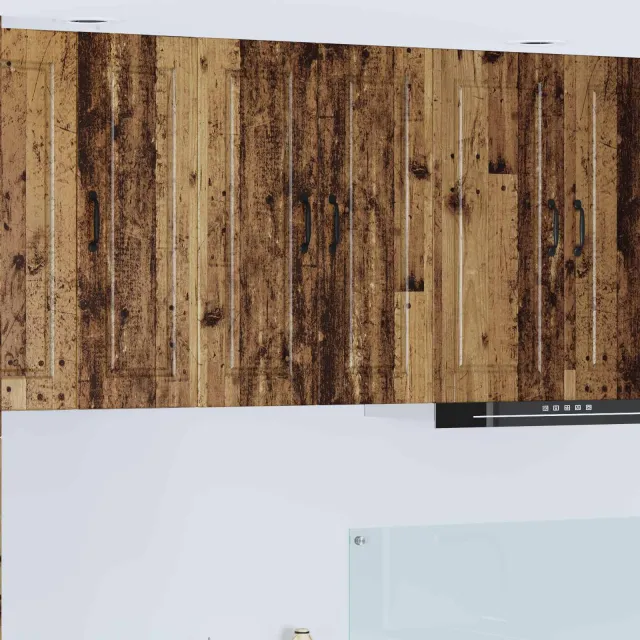 vidaXL Wandkast PORTO Oud hout 60 x 31 x 80 cm Bewerkt hout Bruin
