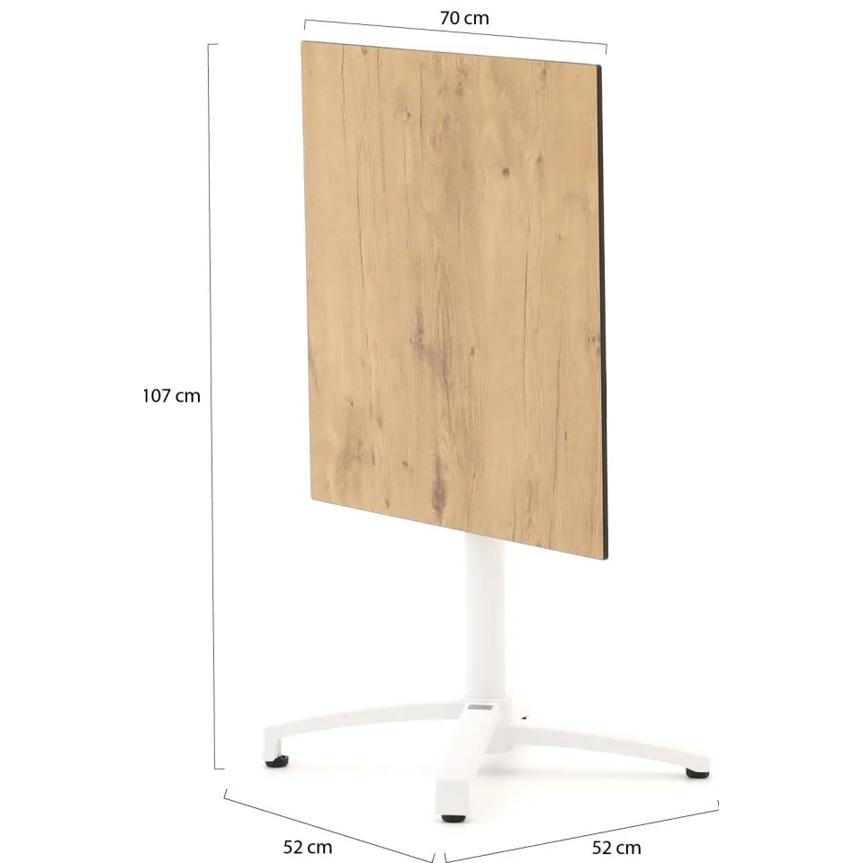 Bellagio tuinmeubelen Bellagio Canzo klaptafel 70x70x73cm bruin, foto 2