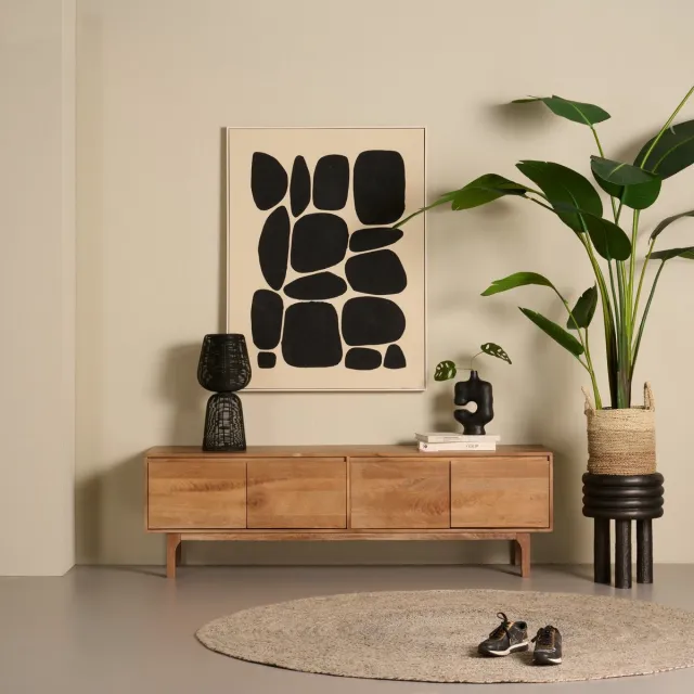 Woonexpress Tv Meubel Sines - Mangohout - Bruin - 180 x 55 x 45 cm (BxHxD)