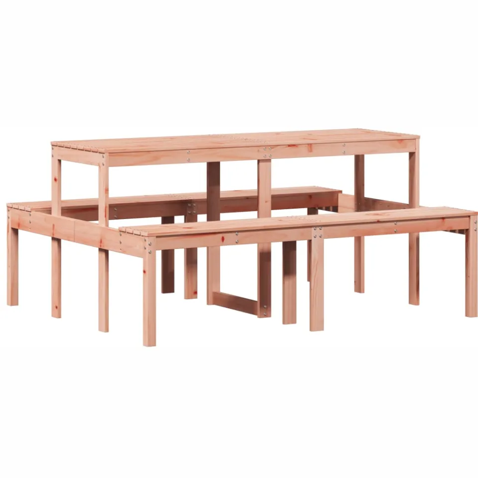 vidaXL Picknicktafel 160x134x75 cm massief douglashout Bruin
