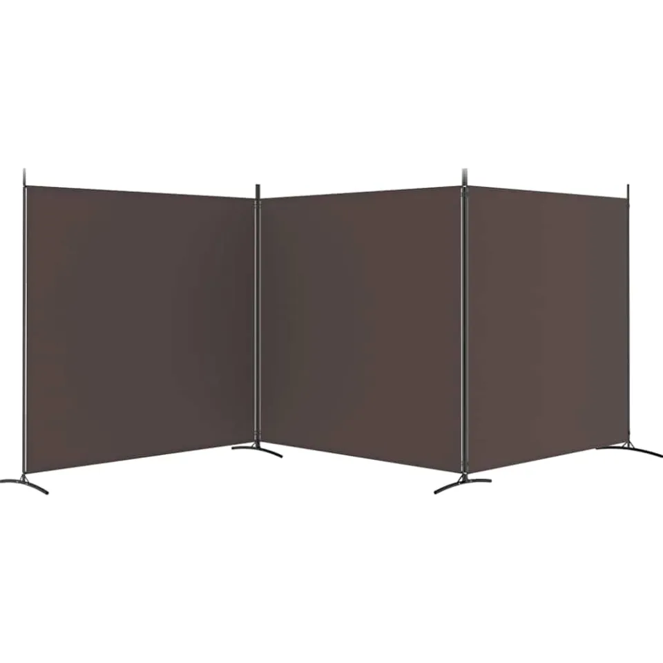 vidaXL Kamerscherm met 3 panelen 525x180 cm stof bruin, foto 3