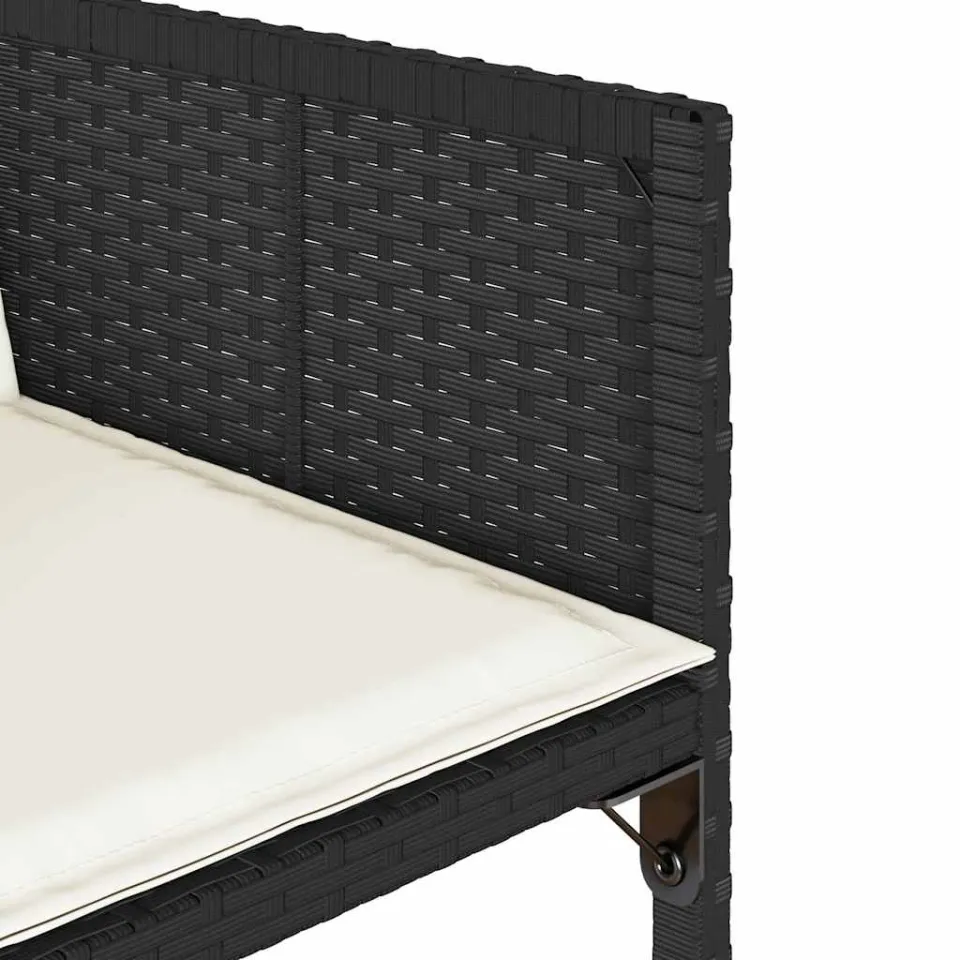 vidaXL 17-delige Tuinset met kussens poly rattan zwart, foto 4