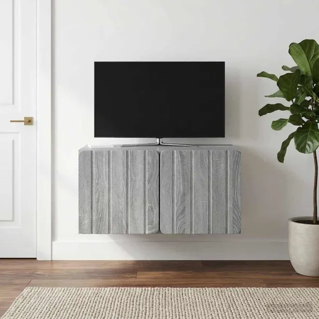 vidaXL Wandbeugel TV-kast 59,5 x 41 x 30 cm Grijs Sonoma Bewerkt hout, foto 2